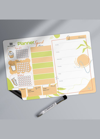 Магнитный планер спортивный A3 Тропик/Tropical, ENG Your Magnets (337353732)