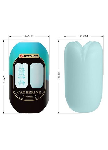 Мастурбатор яйце Pretty Love Catherine Masha Blue з унікальною текстурою для стимуляції LyBaile (325451917)