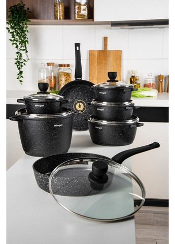 Сковорода Koriander сковорода глубокая 22 см с крышкой (RG-1107-22) Ringel (365275107)