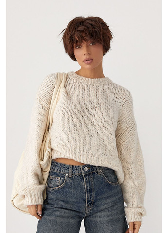 Женский однотонный джемпер крупной вязки Lurex (364813740)