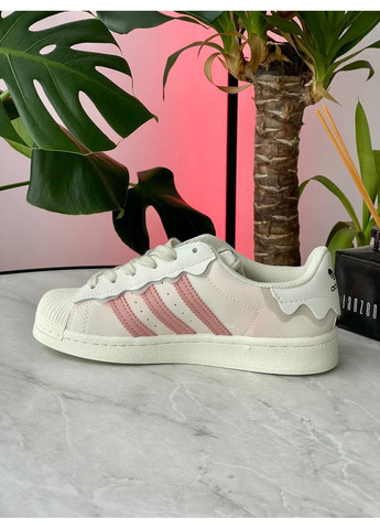 Кросівки жіночі Adidas Superstar Cappuccino Pink | Адідас Суперстар кремові No Brand кремові демісезони (360535104)