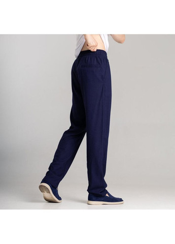 Стильні чоловічі штани льняні темно-сині Freedom (357235868)