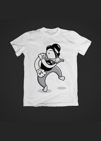 Белая демисезонная футболка youstyle duck 0341 Gildan