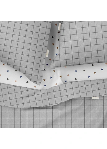 Сімейний комплект постільної білизни GREY GEOMETRY CS8 (4822052143018) Cosas (392835929)