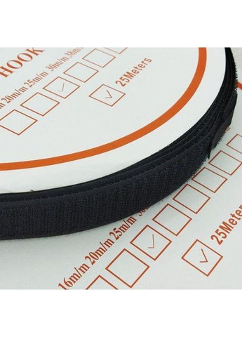 Липучка швейная пришивная 2,5 см. Черная 22,5м. Plus-plus (354799210)