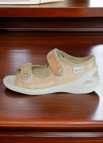 Текстильні тапочки для дівчинки відкриті ортопедичні Waldi (327432023)