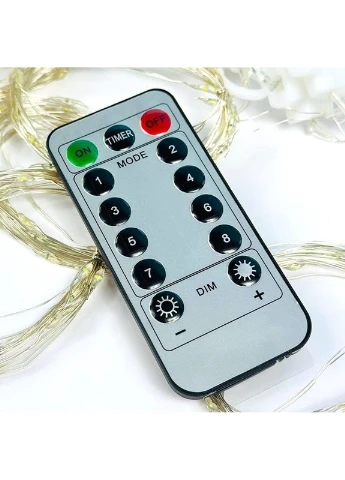 USB гирлянда штора 3х2 м (холодный белый) светодиодная с пультом + крючки / Гирлянда от повербанка No Brand (366439933)