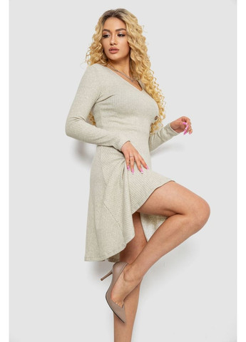 Комбинированное повседневный платье трикотажное с оборкой, 230r0113 клеш Ager однотонное