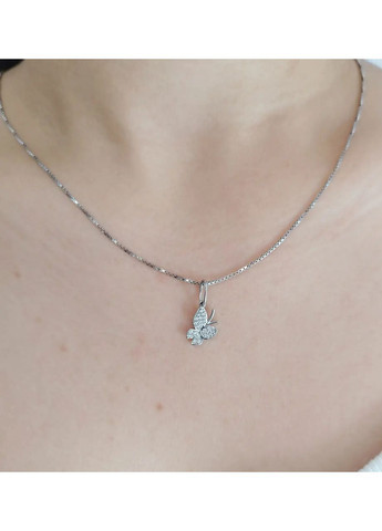 Подвеска золотая с цирконием "Бабочка" 440397б Shatlen Підвіска (369162229)