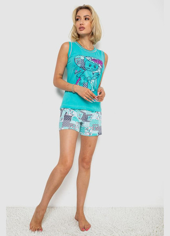 Бірюзова всесезон піжама жіноча, колір малиновий, Ager