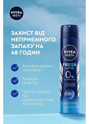Дезодорант "Активна свіжість" MEN Frash Active Deodorant 200ml (1444766-33485645) Nivea (368623407)