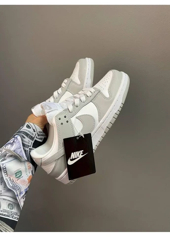 Сірі кросівки чоловічі nike dunk low light grey найк данк сірі демісезон No Brand