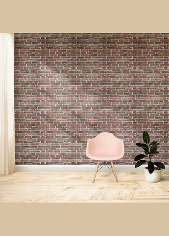 Самоклеюча 3D панель під червону катеринославську цеглу 19600x700x3мм (3DPanda-1333) Sticker Wall (323154818)