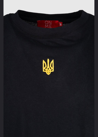 Черная футболка с принтом мужская герб золотой e-mb02307 черный shop (2000990242747) LAWA Футболка патріотична