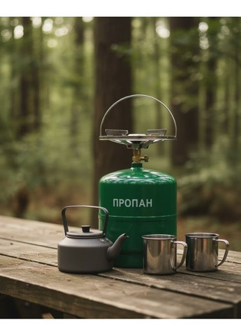 Комплект газовий балон 8 л и горелка для кемпинга и отдыха Зеленый (2104618807) No Brand (370605116)