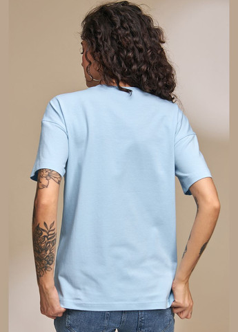 Блакитна блакитна трикотажна футболка для вагітних та годуючих з секретом годування Юла мама