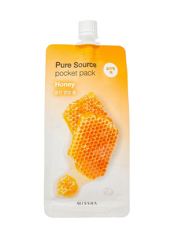 Маска нічна з екстрактом меду Pure Source Pocket Pack Honey 10 мл MISSHA (278048669)