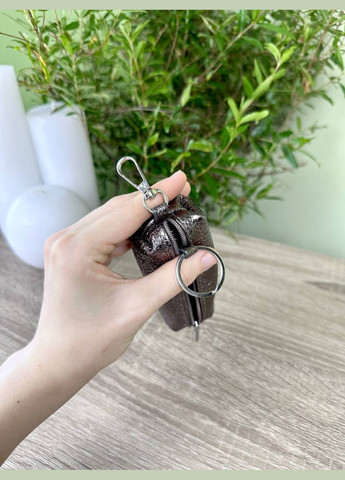 Ключница кожаная для обычных ключей на змейке с карабином VI&VA (299383308)