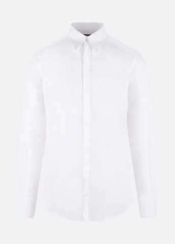 Белая классическая рубашка однотонная D&G