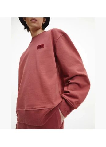 Комбінована футболка shrunken badge crew neck terracotta tile j30j321544 Calvin Klein
