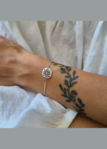 Серебряный браслет на руку 16 - 20 см без камней Вышиванка серебро 925 пробы Черненное 2016 2.13г Nobrand (363969197)