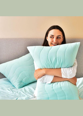 Набір Tropical євро ковдра 200х220 см + 2 подушки 50х70 см м'ята антиалергійний IDEIA (334726592)