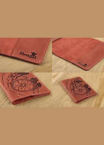 Эксклюзивная обложка для паспорта из винтажной кожи 13792 Красная Shvigel (329148872)