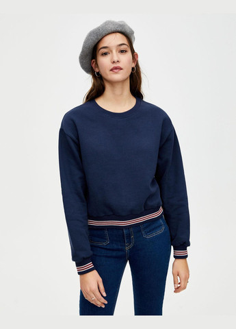 Темно-синій світшот демісезон,темно-синій, Pull & Bear (303323985)