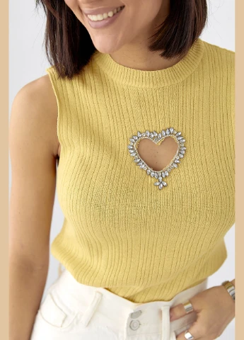 Майка з вирізом у формі серця цвет, ONE SIZE (є розміри) No Brand — 386407639