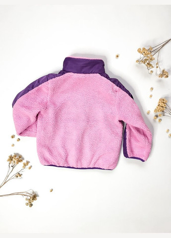 Фиолетовая куртка тедди 134-140 см розово-фиолетовый артикул л296 H&M