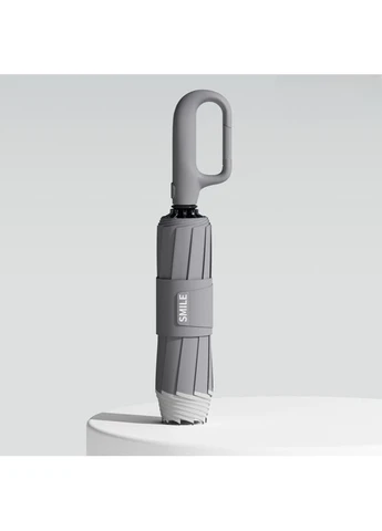 Сіра} парасоля складана автоматична xiaomi smile з карабіном великий купол 116 см, space gray Zuodu (384296055)