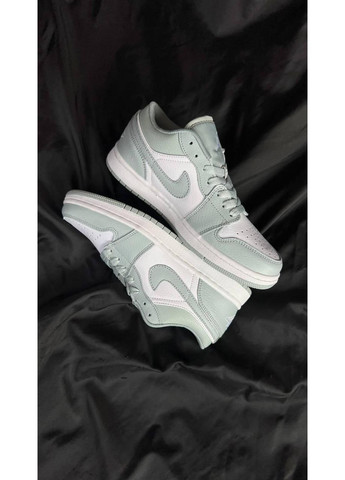 Білі Осінні кросівки чоловічі nike air jordan 1 low light olive найк аір джордан No Brand