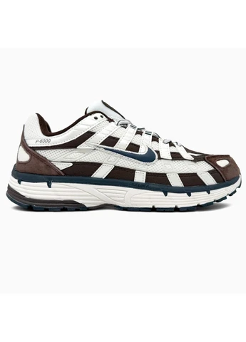 Белые демисезонные кроссовки мужские nike p-6000 white/brown найк п-6000 белые No Brand