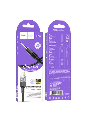 Кабель UPA27 Spirit transparent digital audio conversion cable Lightning Black Hoco (316223399)