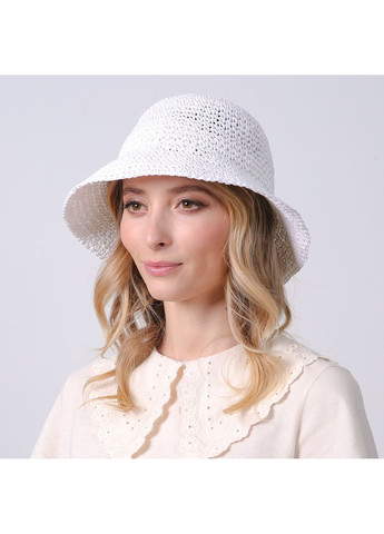Панама жіноча в'язана папір біла МЕДЛІН LuckyLOOK 734-272 (328217382)