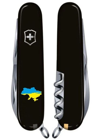 Ніж Climber Ukraine Black "Карта України Жовто-Блакитна" (1.3703.3_T1166u) Victorinox (394399366)