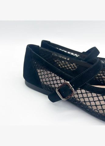 Женские балетки (р) текстиль 0-1-1-k-1263-j-103-033b Danler | чёрные (328836410)