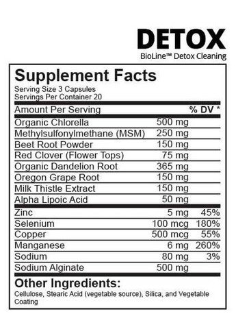 Комплексна система очищення організму від шлаків і токсинів Detox Cleaning | 60 капсул. BioLine Nutrition (371154934)