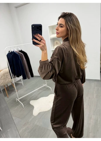 Женский стильный велюровый костюм с регулируемым низом No Brand (380572727)