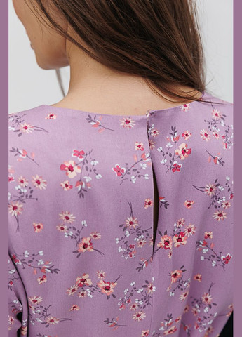 Бузкова довга сукня в квіточку Arjen