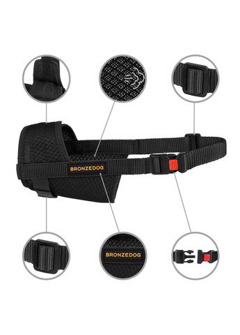 Намордник для собак Mesh Дышащий Регулируемый 3D сетка Barksi (371140161)