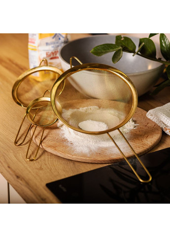 Набір ситечок 3 штуки для чаю, круп і борошна 8,14 і 20 см з нержавіючої сталі HP-19-21 Jooki (358706305)