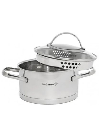 Кастрюля с крышкой 4,8 л CR-17548-SSD Aurora Holmer (361852509)