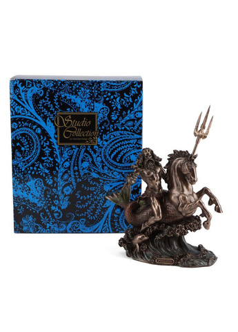 Статуэтка Посейдон бог моря с трезубцем 27 см 76939 бронзовое покрытие Veronese (302238927)