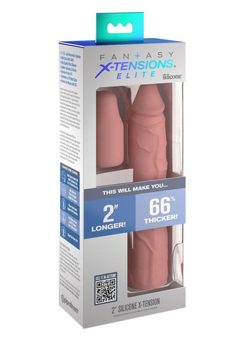 Насадка на пенис Fantasy X-tensions Elite бежевая, 20.5 см Pipedream (360475587)