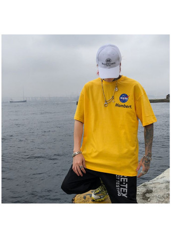 Желтая футболка жёлтая No Brand Mombert NASA Reflective Yellow T-Shirt Mens