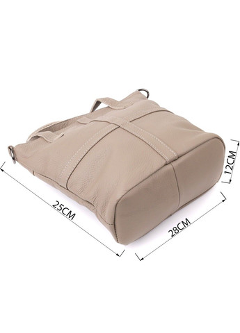 Удобная женская сумка с ручками из натуральной кожи 22996 Серый Vintage (357494967)