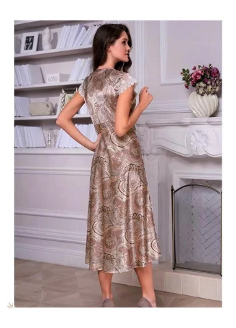 Комбинированная всесезон женская шелковая сорочка "клементина" 3458 xl Mia-Amore