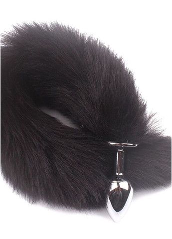 Анальна пробка металева з довгим пухнастим хвостом Червоний Cindylove (372474353)