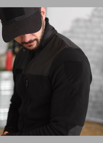 Тактическая мужская кофта на флисе Police черная No Brand (308796622)